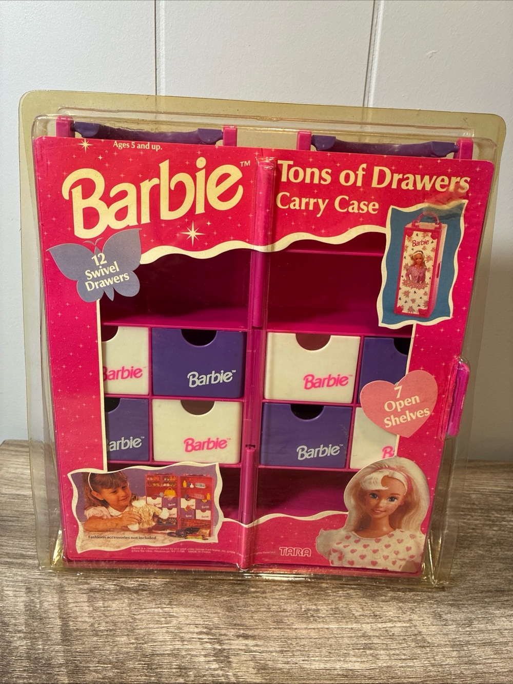 Barbie Pink Carrying Case Tons Of Drawers Vtg 1998 Mattel Tara Doll Organizer